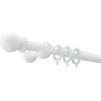 Wickes 28mm Wooden Curtain Pole White (1.8m)