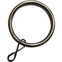 Black Nickel 19mm Metal Curtain Rings - Pack of 10