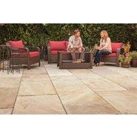 Marshalls Indian Sandstone Textured Brown Multi Paving Slab - Sample