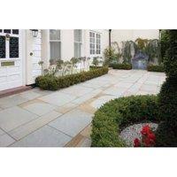 Marshalls Scoutmoor Mixed Size Smooth Diamond Sawn Paving Slab - Sample