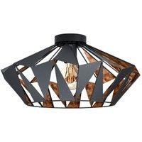Eglo Carlton 6 Black & Copper Ceiling Light - 60W