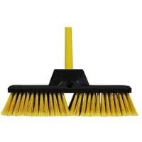 Bulldozer 14in Heavy Duty Broom with Cushion Grip Handle