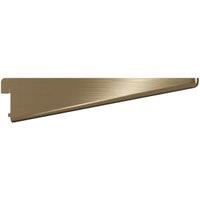 Twin Slot Antique Brass Shelf Bracket - 220mm