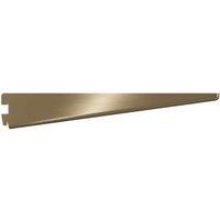 Twin Slot Antique Brass Shelf Bracket - 370mm