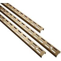 Twin Slot Antique Brass Upright - 425mm