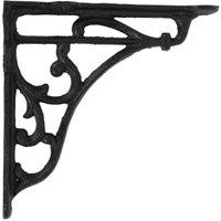Ornate Black Railway Shelf Bracket - 270 x 270mm
