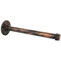 Pipe Antique Copper Shelf Bracket - 200mm