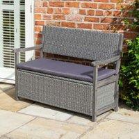 Rowlinson Alderley Rattan Garden Storage Bench