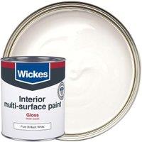 Wickes Multi-Surface Gloss Paint - White - 750ml