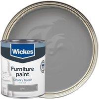 Wickes Flat Matt Furniture Paint - Grey - 750ml