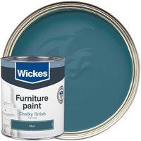 Wickes Flat Matt Furniture Paint - Blue - 750ml