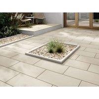 Marshalls Sawn Sandstone Smooth Buff Multi Paving Slab - 600 x 300 x 22mm - Pack of 72