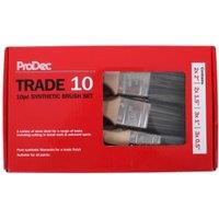 Prodec Trade 10 Synthetic Paint Brush Set - Pack of 10