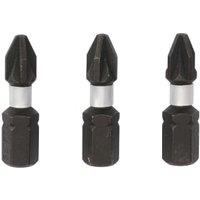 Wickes Impact Screwdriver Bit PZ2 - 25mm - Pack of 3