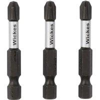 Wickes Impact Screwdriver Bit PH3 - 50mm - Pack of 3