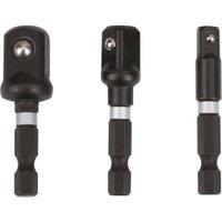 Wickes 3 Piece Mixed Socket Driver Set - 1/4in - 3/8in - 1/2in