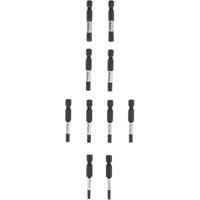 Wickes Mixed 10 Piece Impact Screwdriver Bit Set - 50mm