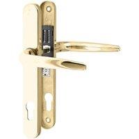 Yale Essentials Polished Gold Long Backplate Door Handle - 1 Pair