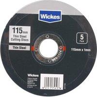 Wickes Thin Steel Cutting Discs 115mm - Pack of 5
