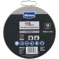 Wickes Thin Steel Cutting Discs 115mm - Pack of 10