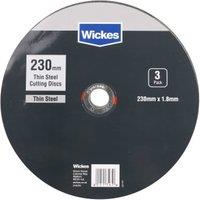 Wickes Thin Steel Cutting Discs 230mm - Pack of 3