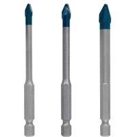 Bosch 2608900595 HEX-9 3 Piece Hard Ceramic Tile Drill Bit Set
