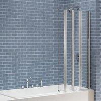 Nexa By Merlyn 6mm Chrome Fast Seal 4 Panel Bath Screen - 1500 x 800mm