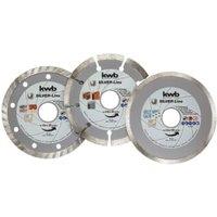 Einhell kwb Diamond Cutting Discs - 115mm Pack of 3