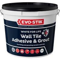 EVO-STIK White for Life Wall Tile Adhesive & Grout - 10L