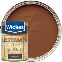 Wickes Ultimate Shed & Fence Stain - Chestnut Brown - 5L