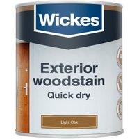 Wickes Exterior Quick Dry Woodstain - Light Oak - 750ml