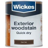 Wickes Exterior Quick Dry Woodstain - Dark Oak - 750ml