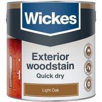 Wickes Exterior Quick Dry Woodstain - Light Oak - 2.5L