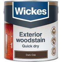 Wickes Exterior Quick Dry Woodstain - Dark Oak - 2.5L