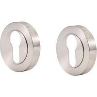 Wickes Satin Nickel Euro Escutcheon - 51mm