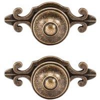 Wickes Cabinet Antique Brass Cabinet Knob - 74mm - Pack of 2