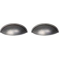 Wickes Cup Cast Iron Cabinet Handle - 80mm - Pack of 2