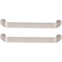 Wickes Straight Satin Nickel Cabinet Handle - 140mm - Pack of 2