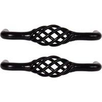 Wickes Birdcage Black Cabinet Handle - 105mm - Pack of 2