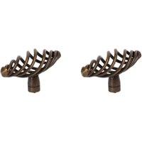 Wickes Birdcage Antique Brass Cabinet Knob - 76mm - Pack of 2