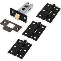 Wickes Heavy Duty Hinge & Latch Pack - Black