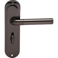 Madrid Black Nickel Bathroom Door Handle - 1 Pair