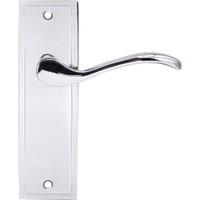 Lisbon Polished Chrome Latch Door Handle - 1 Pair
