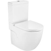 Meridian Easy Clean Close Coupled Fully Shrouded Compact Toilet Pan, Cistern & Soft Close Seat