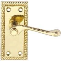 Cheshire Georgian Brass Latch Door Handle - 1 Pair