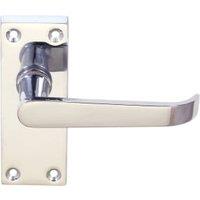 Victorian Straight Chrome Latch Door Handle - 1 Pair