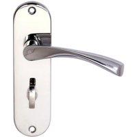 Eden Chrome Bathroom Door Handle - 1 Pair