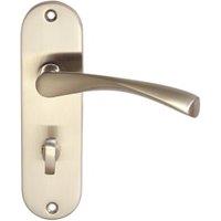 Eden Satin Nickel Bathroom Door Handle - 1 Pair