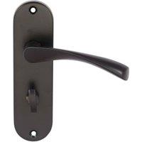Eden Matt Black Bathroom Door Handle - 1 Pair