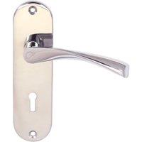 Eden Chrome Lock Door Handle - 1 Pair